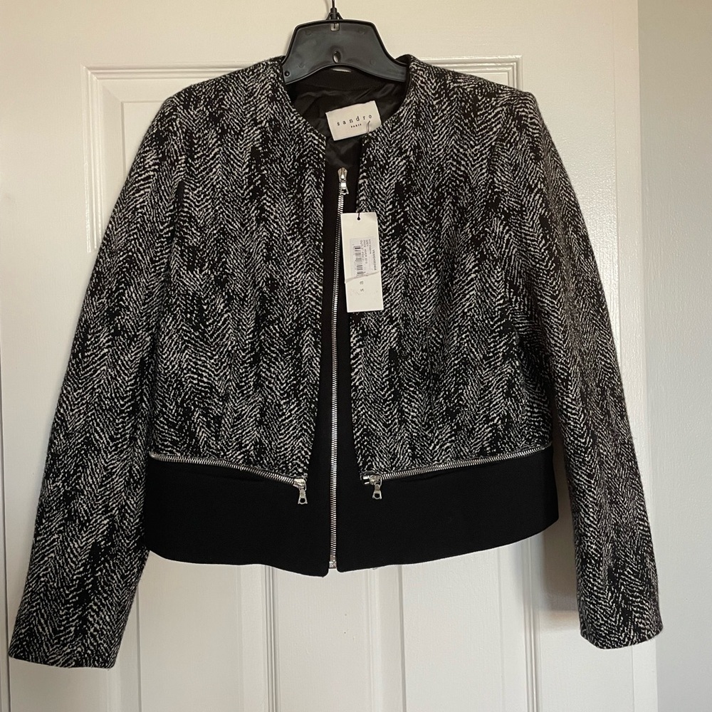 NWT Sandro zip up jacket women’s size 40 (small)